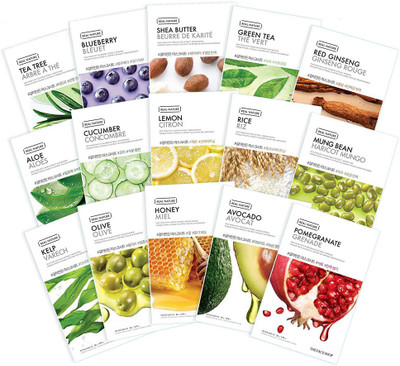 

The Face Shop Facial Mask Sheets (15 Treatments), Real Nature Full Face Masks Peel Off Disposable Sheet (Pack of 15)(0 g)