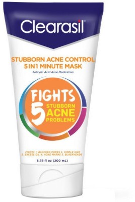 

Clearasil Stubborn Acne Control 5in1 One Minute Mask, 6.78 oz. (Packaging may vary)(0.5 g)