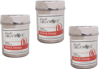 

Khadi Organique KhadiOrganique Rose & Orange face pack - Pack of 3(150 g)