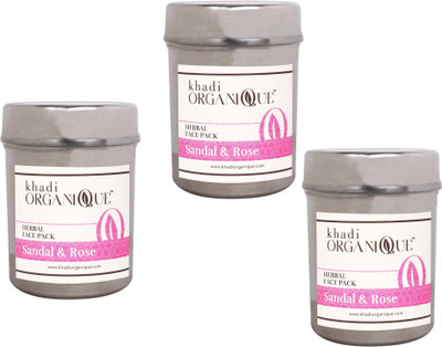 

Khadi Organique KhadiOrganique sandal & rose face pack - Pack of 3(150 g)