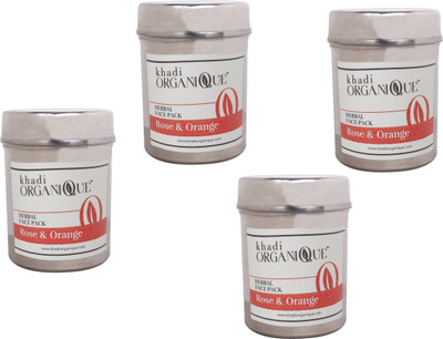 

Khadi Organique KhadiOrganique Rose & Orange face pack - Pack of 4(200 g)