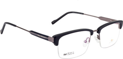 DENY BROWN Half Rim Wayfarer Frame(51 mm