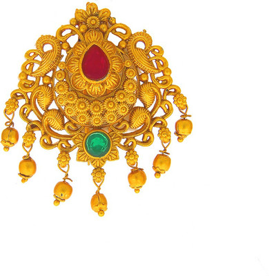 

Anuradha Art Jewellery Traditional Ambada Pin Bun Clip(Red, Green)