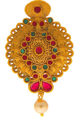 

Anuradha Art Jewellery Traditional Ambada Pin Bun Clip(Pink, Green)