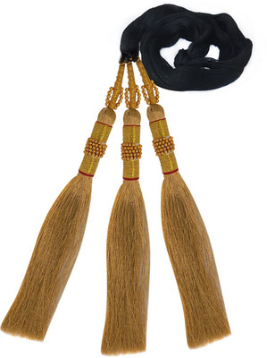 

BOXO Hair Parandi For Women And Girls, Perfect Gift For Lohri And Diwali, Golden Hair Accessory Set(Gold)