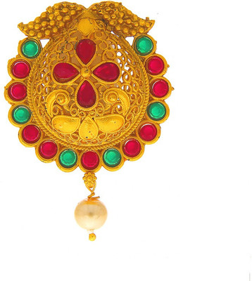 

Anuradha Art Jewellery Traditional Ambada Pin Bun Clip(Green, Pink)