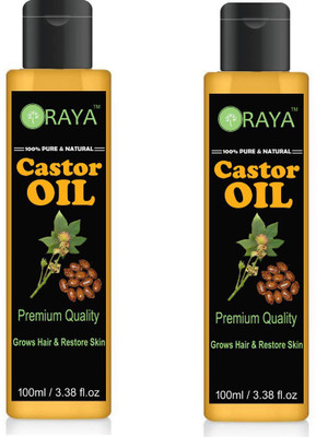 

ORAYA 100% Pure Cold Pressed Castor Oil for Hair & Skin Hair Oil(200 ml)
