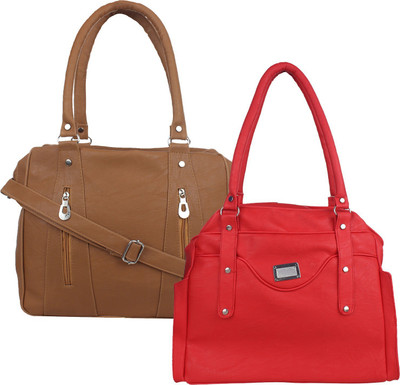 

Fillincart Hand-held Bag(Brown, Red)
