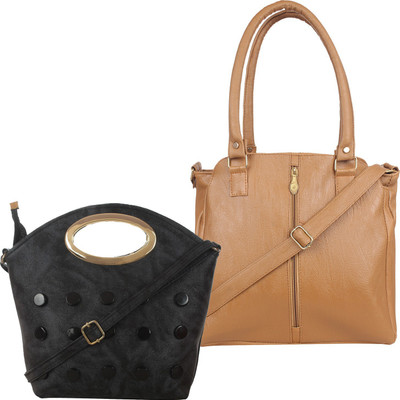 

Element Cart Shoulder Bag(Black, Tan)