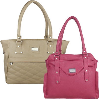 

Fillincart Hand-held Bag(Beige, Pink)