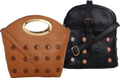 

Element cart Sling Bag(Brown, Black), Black;brown