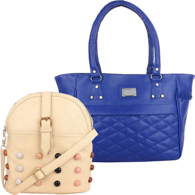 

Element Cart Shoulder Bag(Blue, Beige), Beige;blue