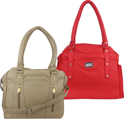 

Element Cart Shoulder Bag(Beige, Red)
