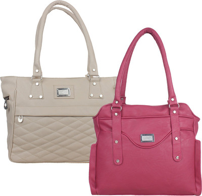 

Fillincart Hand-held Bag(Grey, Pink)