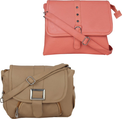 

Element cart Messenger Bag(Beige, Orange)