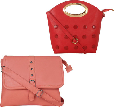 

Fillincart Sling Bag(Red, Tan)