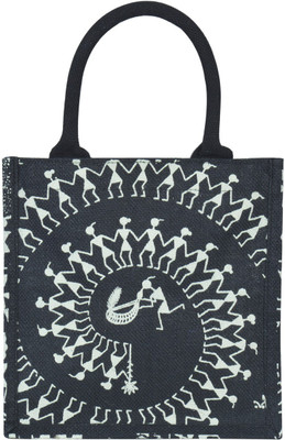 

Jute Cottage Tote(Black)