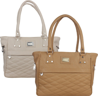 

Fillincart Hand-held Bag(Grey, Brown), Brown;grey