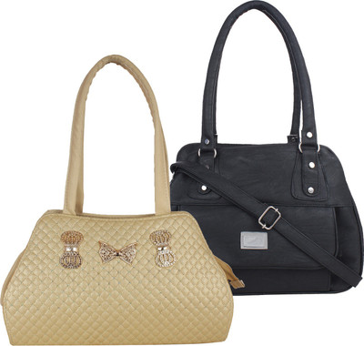 

Fillincart Shoulder Bag(Gold, Black), Black;gold