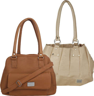 

Element Cart Hand-held Bag(Beige, Brown)