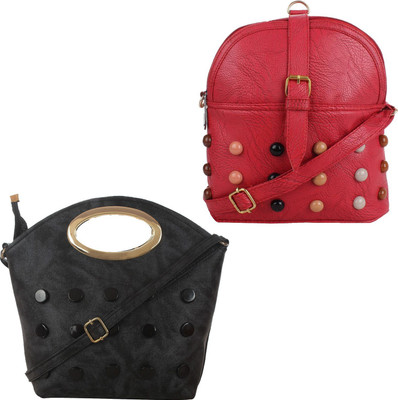 

Element Cart Hand-held Bag(Black, Red)