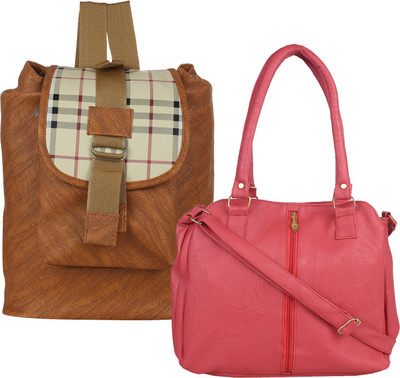 

Element Cart Messenger Bag(Brown, Pink)