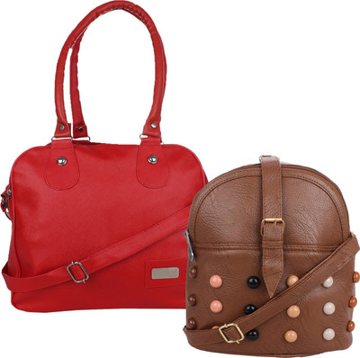 Fillincart Sling Bag(Red, Brown), Brown;red