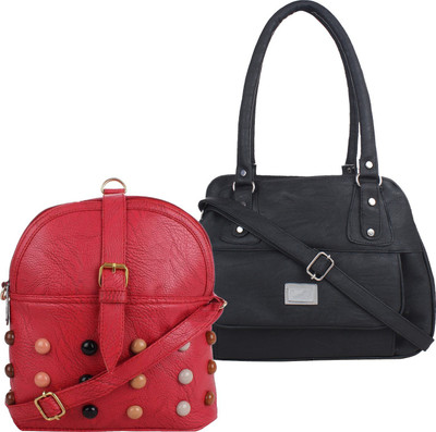 

Element Cart Shoulder Bag(Pink, Black), Black;pink