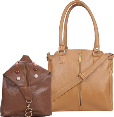

Fillincart Shoulder Bag(Brown, Beige), Beige;brown