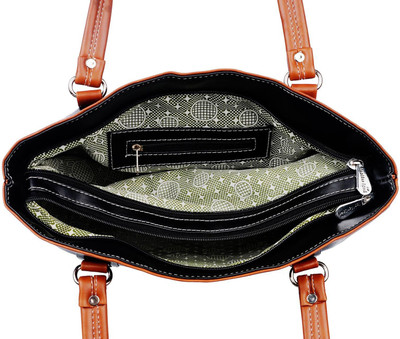 

Leather Land Shoulder Bag(Black, Tan)
