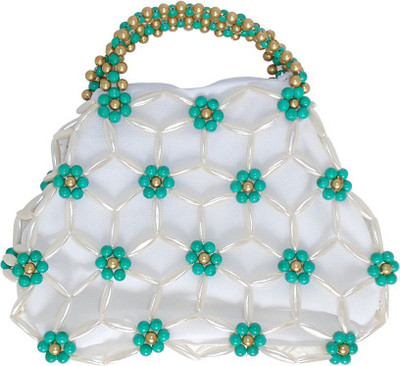 

RAINBOW Hand-held Bag(White, Green), Green;white