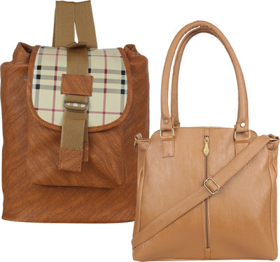 

Element Cart Shoulder Bag(Brown, Beige), Beige;brown