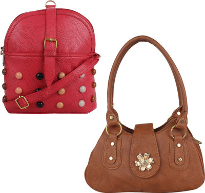 

Fillincart Sling Bag(Brown, Red)