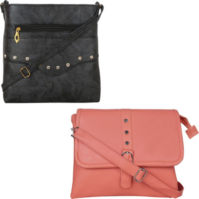 

Fillincart Sling Bag(Black, Pink)