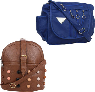 

Element Cart Shoulder Bag(Blue, Brown)