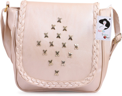 

Ankita Fashion World Sling Bag(Beige)
