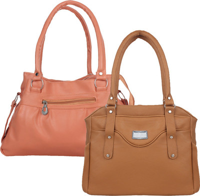

Fillincart Hand-held Bag(Tan, Brown), Brown;tan