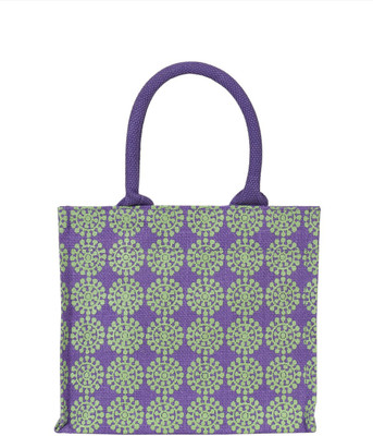 

Jute Cottage Tote(Purple, Green), Green;purple