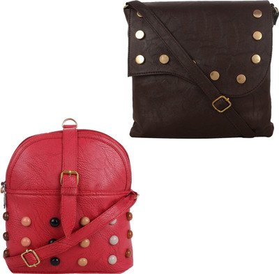 

Fillincart Shoulder Bag(Brown, Red)