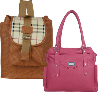

Element Cart Shoulder Bag(Brown, Pink)