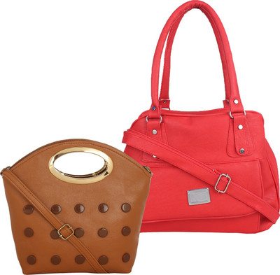 

Fillincart Hand-held Bag(Brown, Red)
