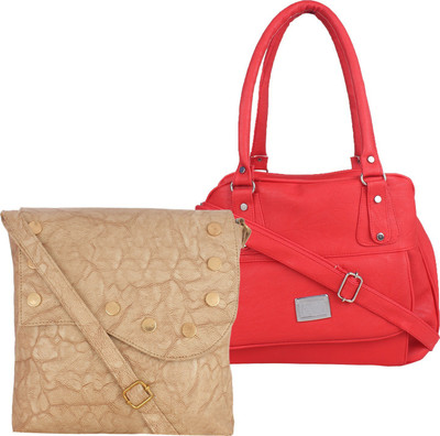 Element Cart Shoulder Bag(Beige, Red)