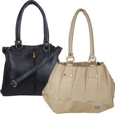 

Element Cart Shoulder Bag(Black, Beige), Beige;black
