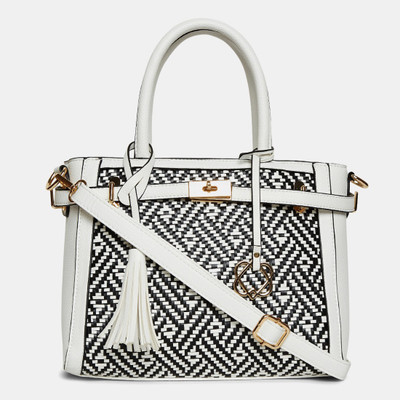 

Cara Mia Shoulder Bag(White, Black), Black;white