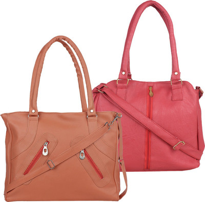 

Element Cart Messenger Bag(Tan, Pink), Pink;tan