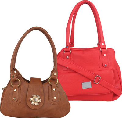 

Fillincart Hand-held Bag(Brown, Red)