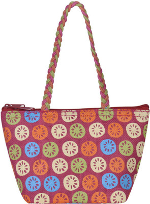

Jute Cottage Hand-held Bag(Pink)