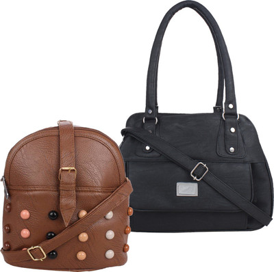 

Fillincart Shoulder Bag(Brown, Black), Black;brown