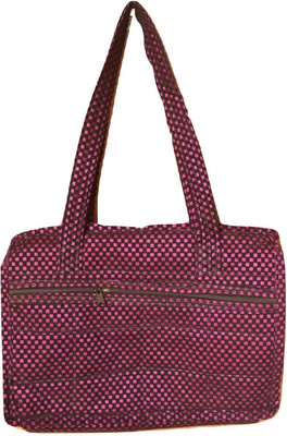

NavRup Handworks Shoulder Bag(Pink, Black), Black;pink