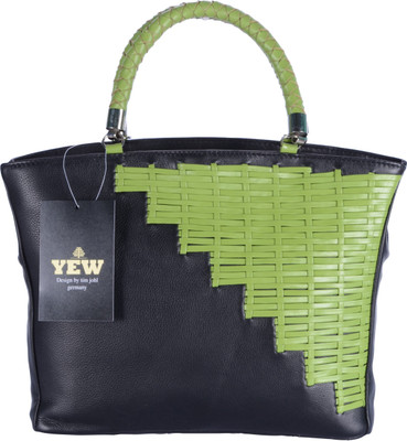 

Yew Leather Labs Hand-held Bag(Green, Black), Black;green